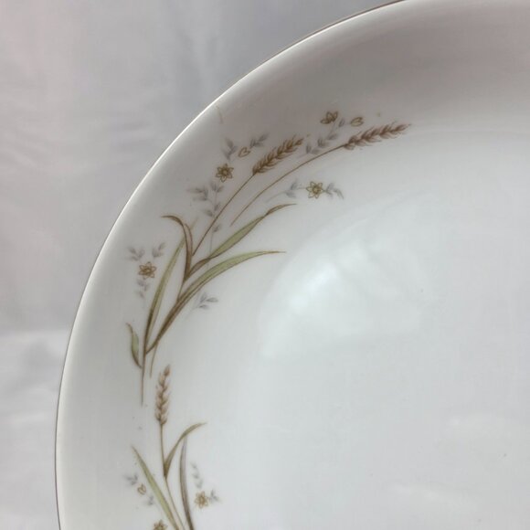 FOUR Fine China of Japan Golden Harvest Soup Bowls Gold Wheat Sprays on Rim - Picture 3 of 12